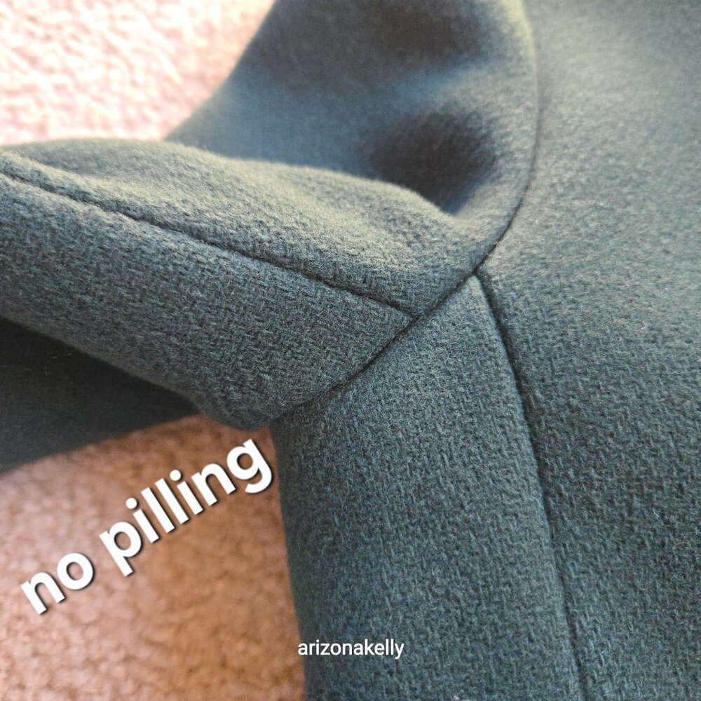 J. Crew Lodge Coat Italian Stadium Wool GREEN Size 0 Nello Gori Retail $350 - Picture 5 of 16